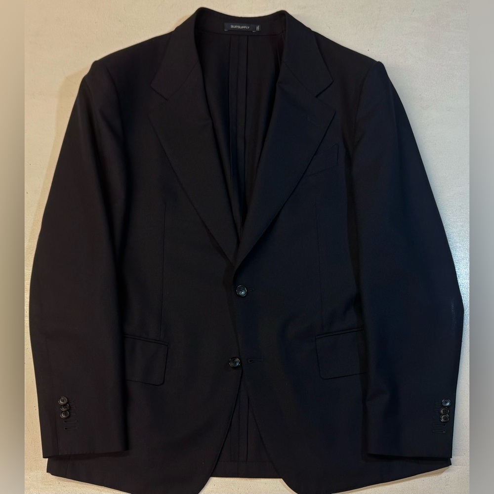 SUITSUPPLY Navy Wool 4-ply Fresco Milano Blazer 46R XL